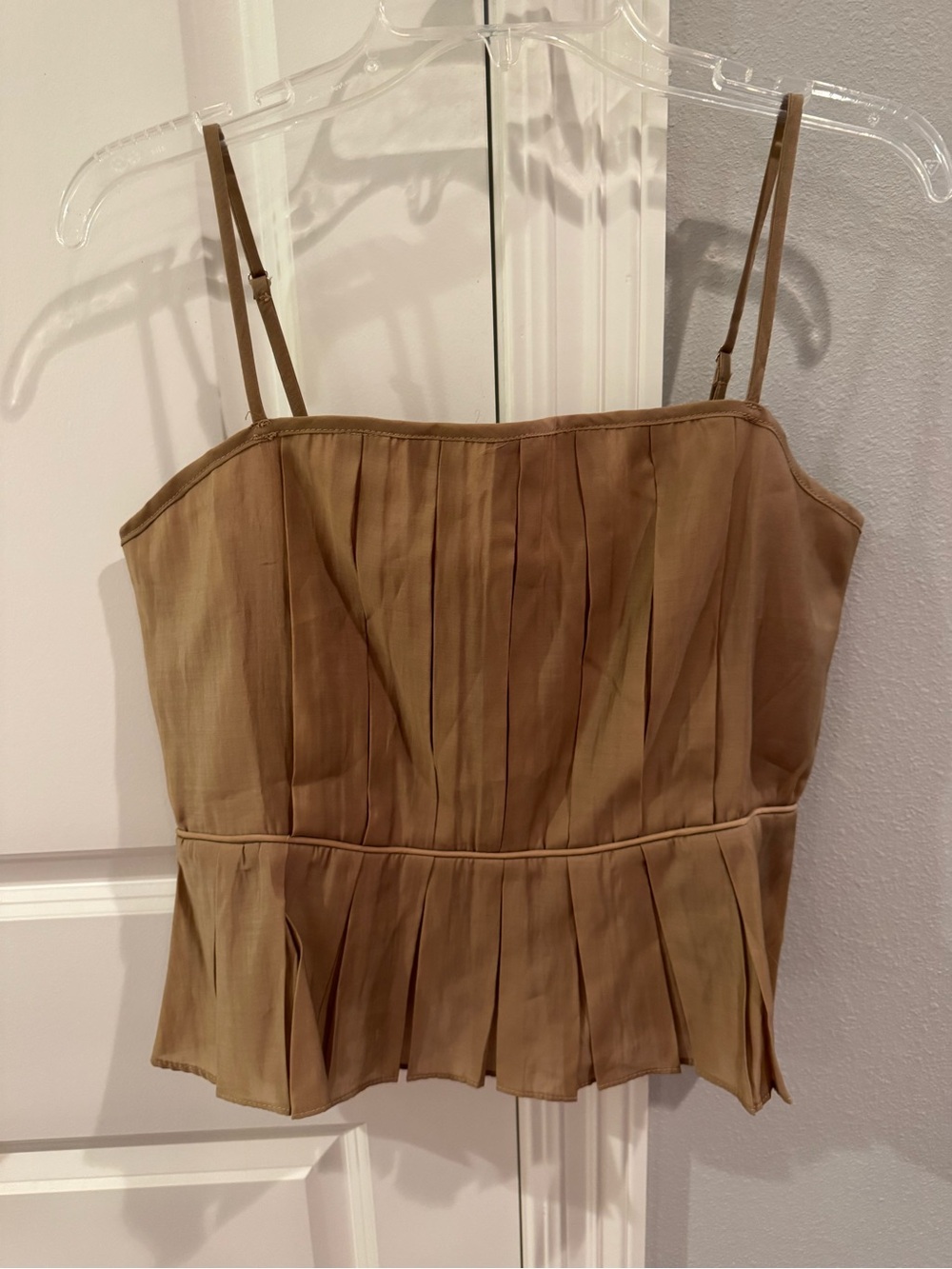 NWT Anthropology Pleated Spaghetti Strap Top